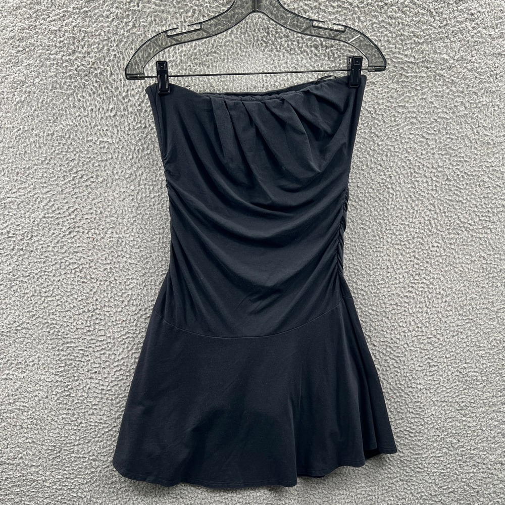 Abercrombie Womens Strapless Mini Dress M Ruched Bodycon Flirty Party Clubwear